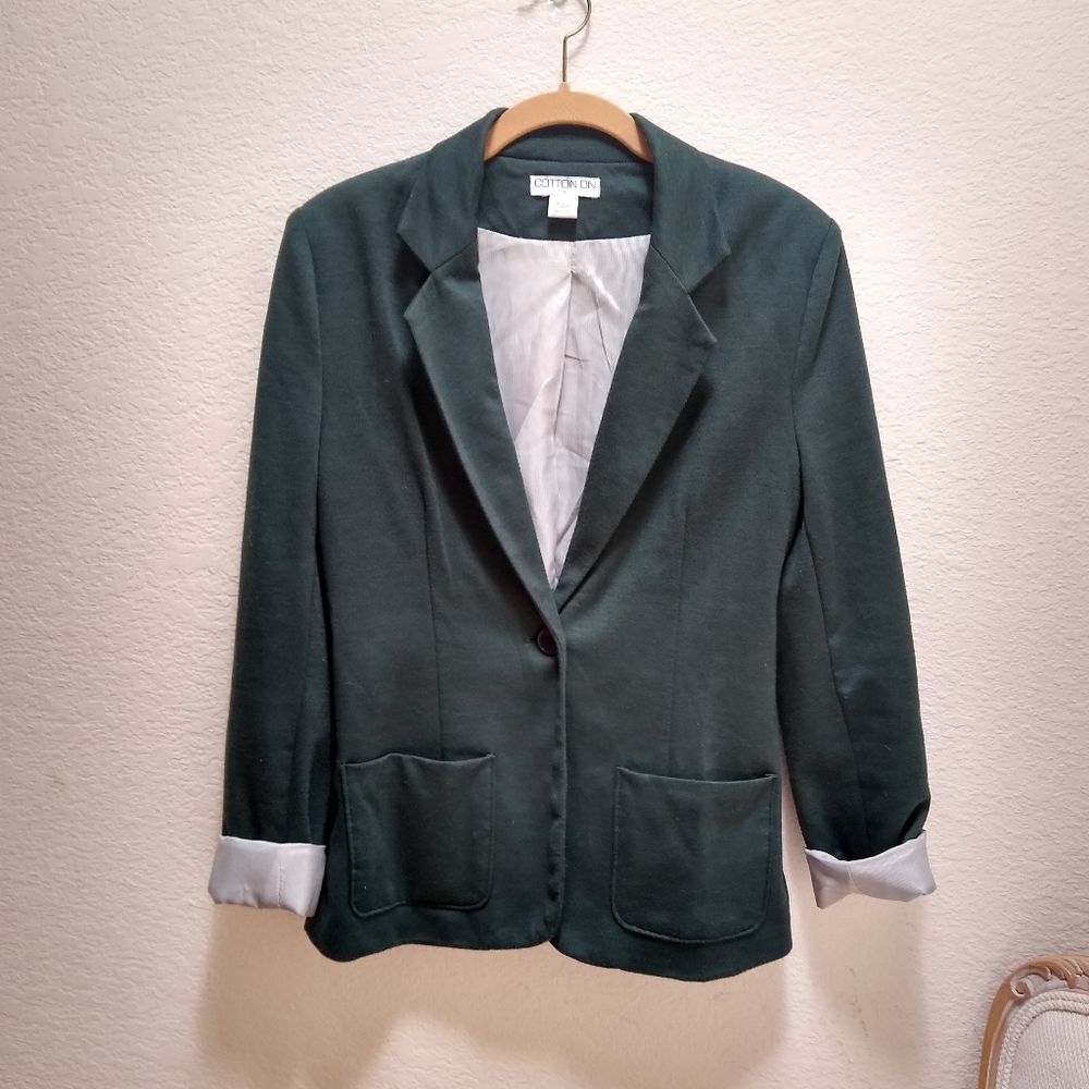 Cotton On Green Single Button Blazer